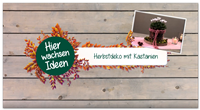 Herbstdeko mit Kastanien